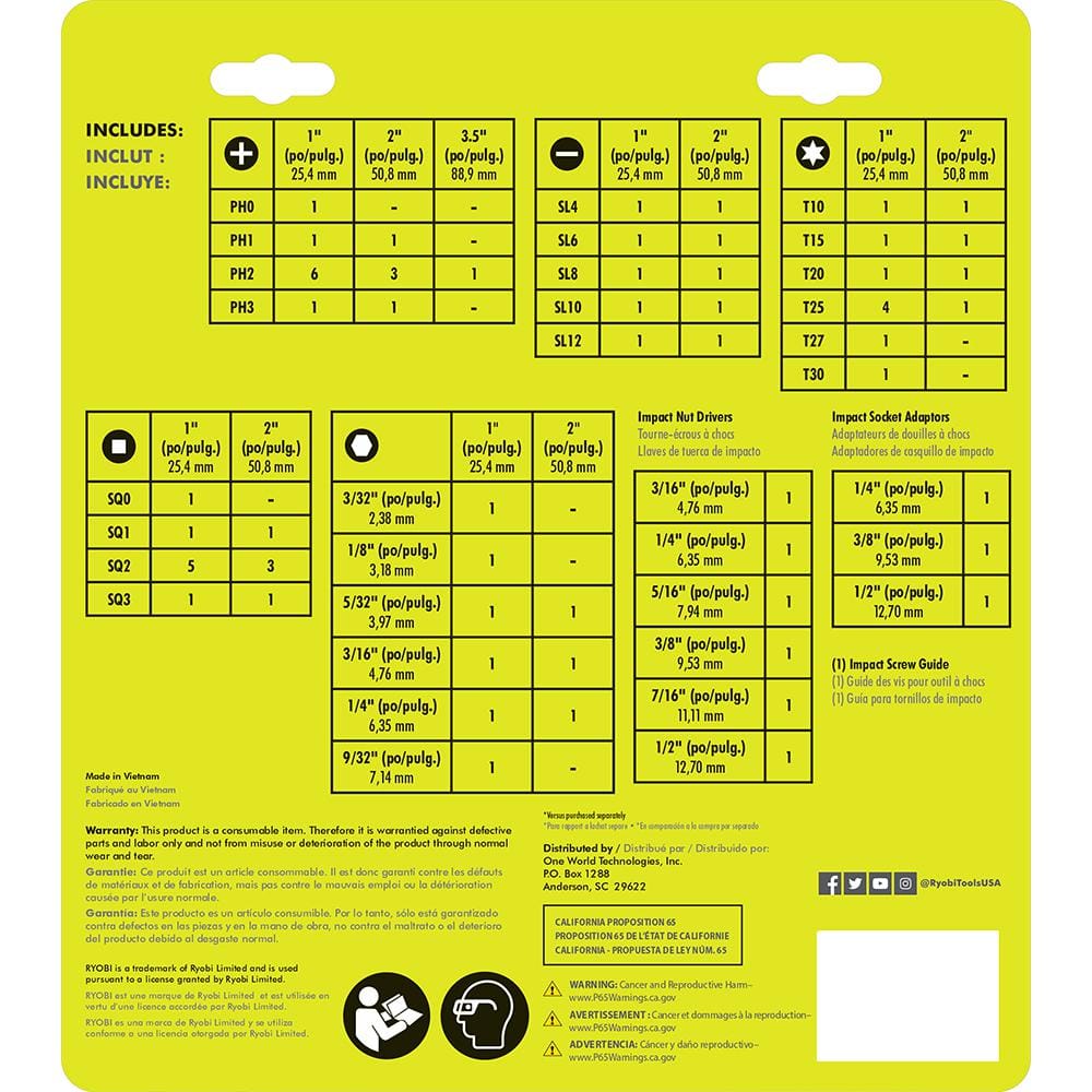 RYOBI Impact Rated Driving Kit (70-Piece) AR2040