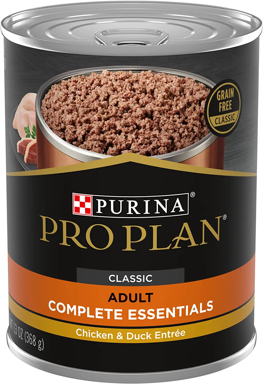 Purina Pro Plan High Protein Grain Free Wet Dog Food Classic Chicken and Duck Entree - (12) 13 oz. Cans