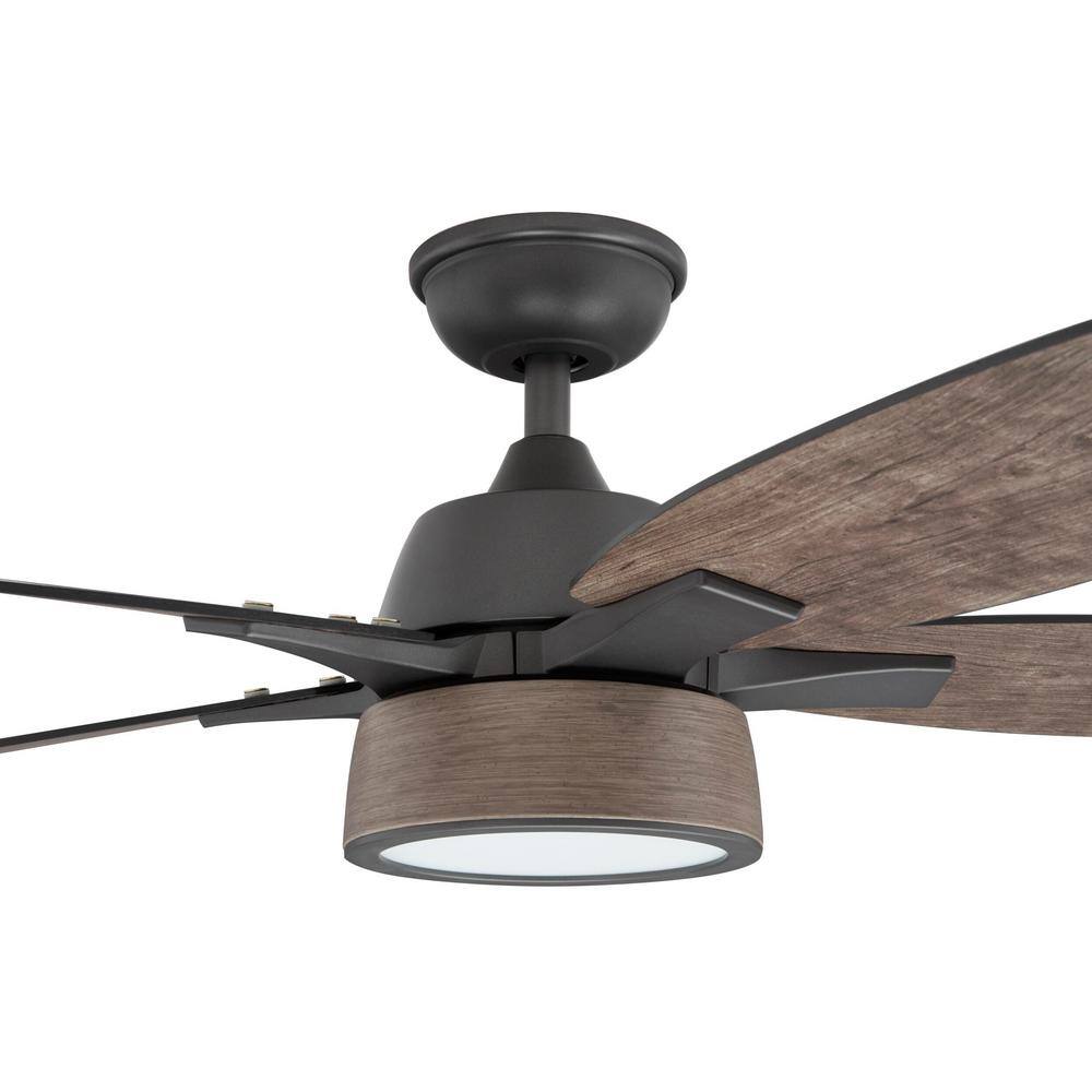 Home Decorators Collection Parkridge 52 in. LED Natural Iron Ceiling Fan With Light and Remote Control YG614-NI