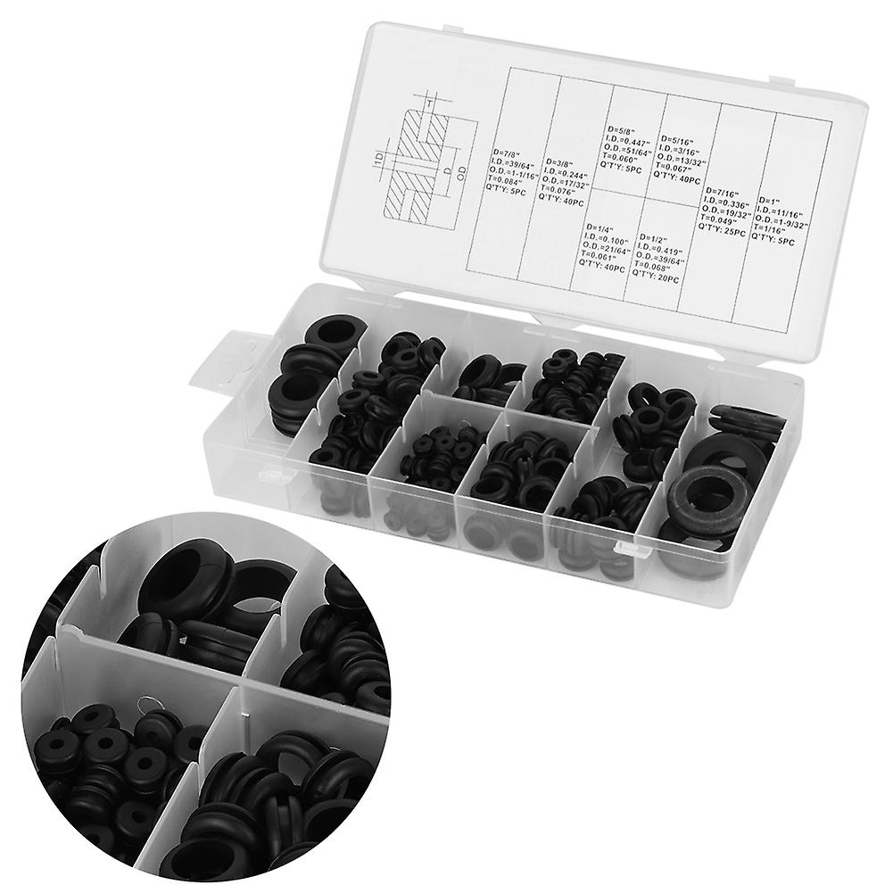 180pcs Rubber Washers Assortment Kit Set Firewall Hole Electrical Wiring Gasket