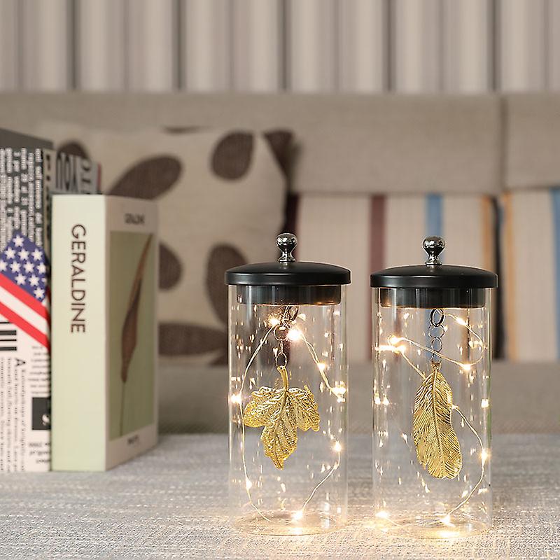 Set Of 2 Leaf Pendant Decorative Lamp Battery Powered Lights 7