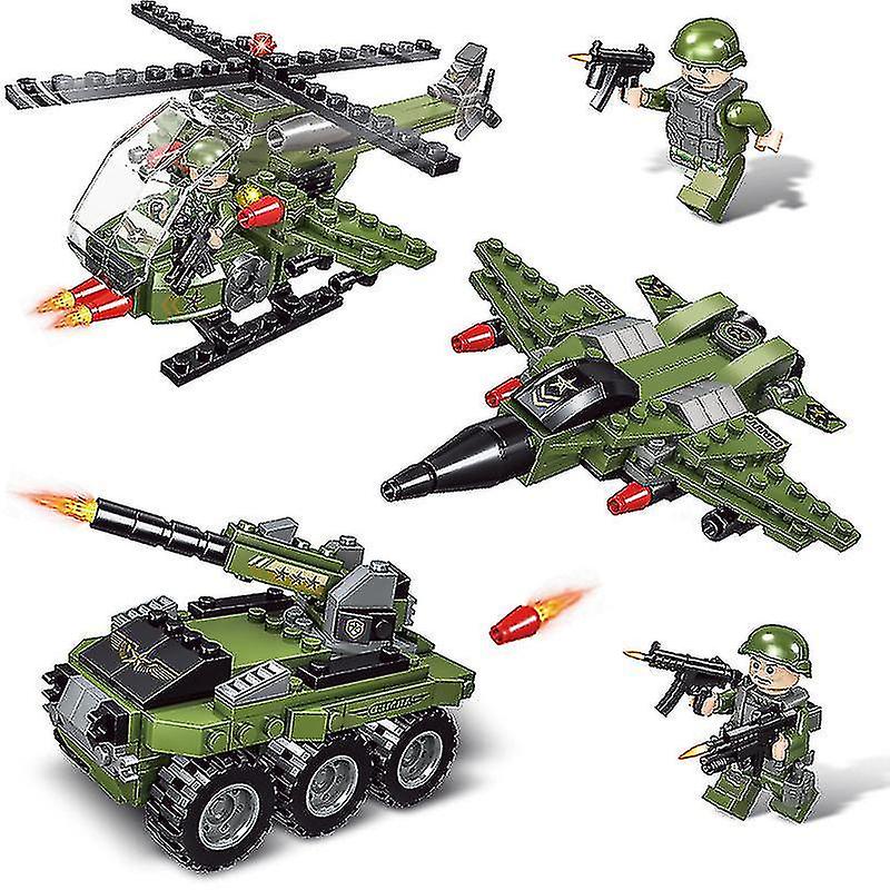 Building Toys Set Military Transport Tank Vehicle Playset  Creative Army Toys