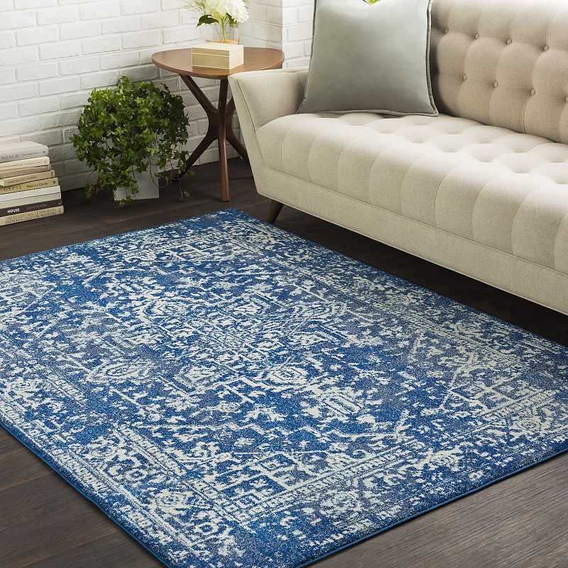 Decor 140 Astra Dark Blue Distressed Traditional Rug