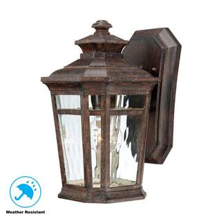 Home Decorators Collection Waterton 1-Light Dark Ridge Bronze Outdoor Wall Lantern Sconce 23123