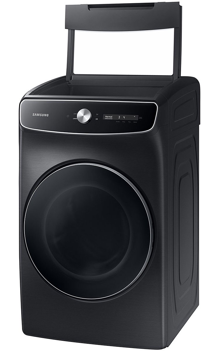  7.5 Cu. Ft. Brushed Black Smart Dial Gas Dryer With FlexDry And Super Speed Dry