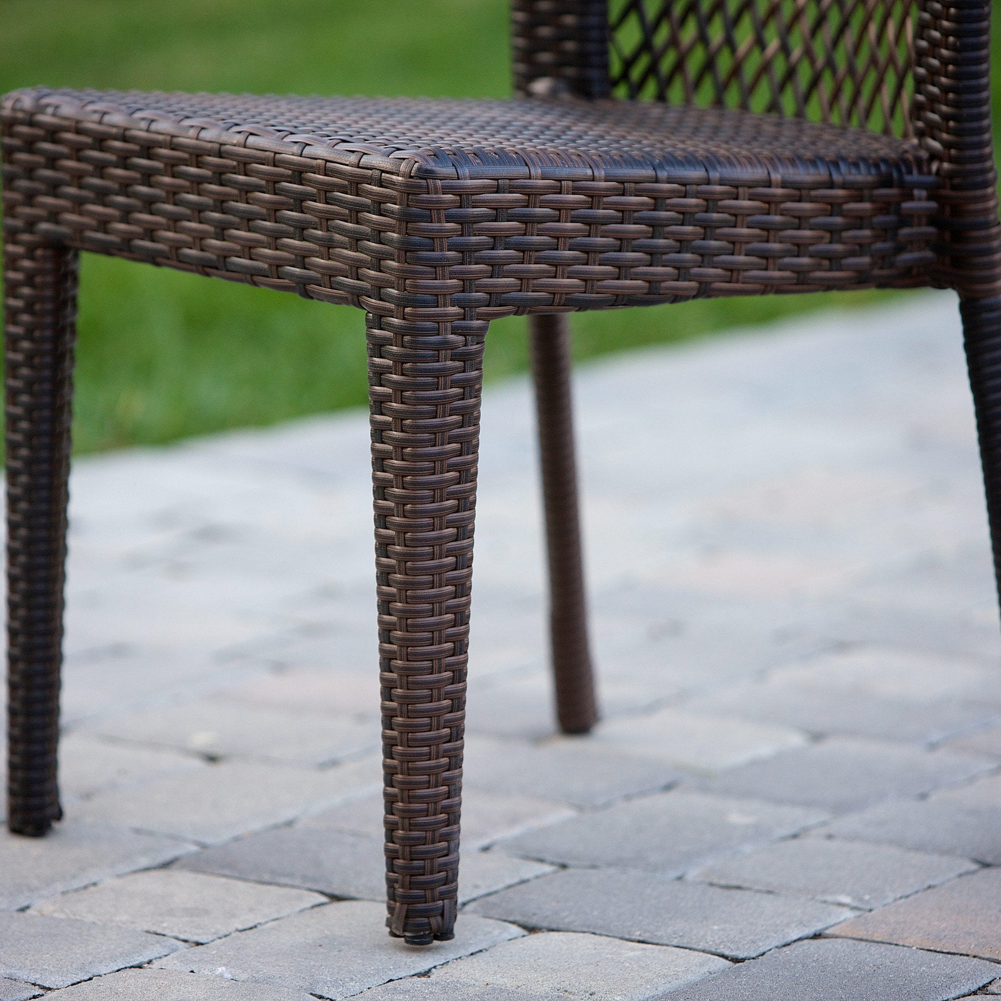 Dana Point 5-pieces Outdoor Patio Brown Wicker Dining Set