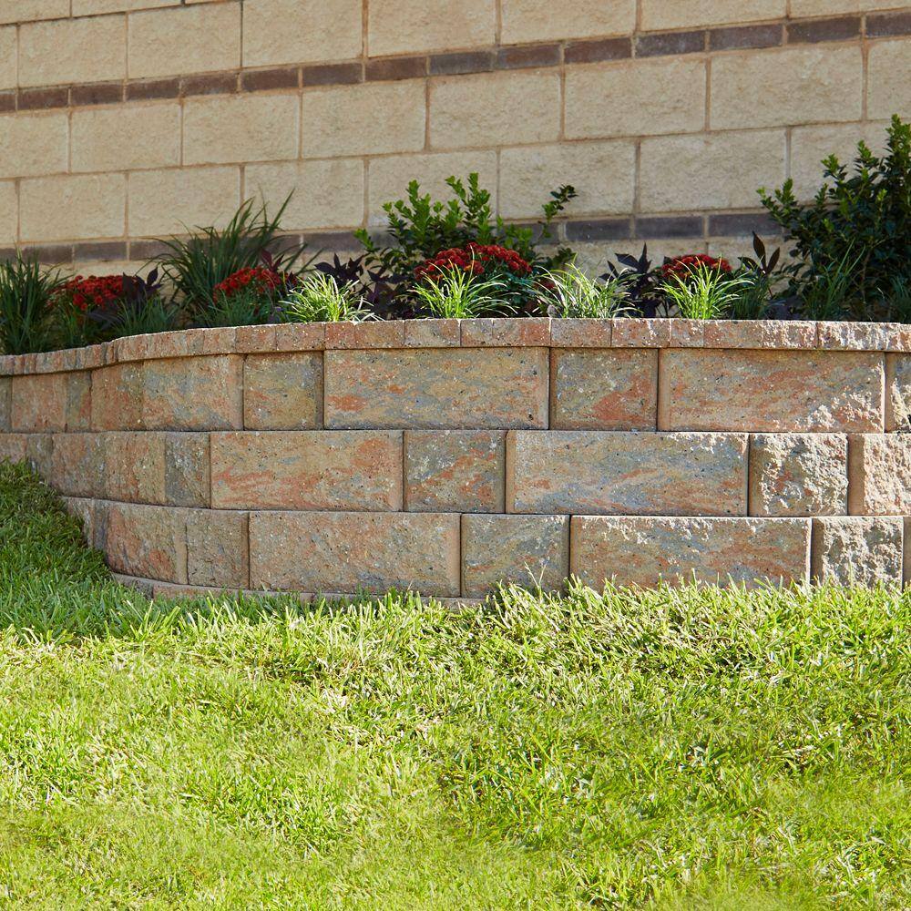 Pavestone RockWall Large 6 in. x 17.5 in. x 7 in. Palomino Concrete Retaining Wall Block (48 Pcs.  34.9 sq. ft.  Pallet) 79881