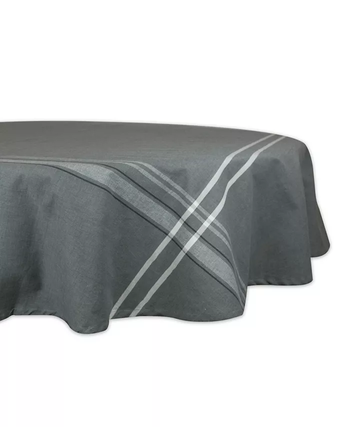 Design Imports French Chambray Tablecloth 70 Round