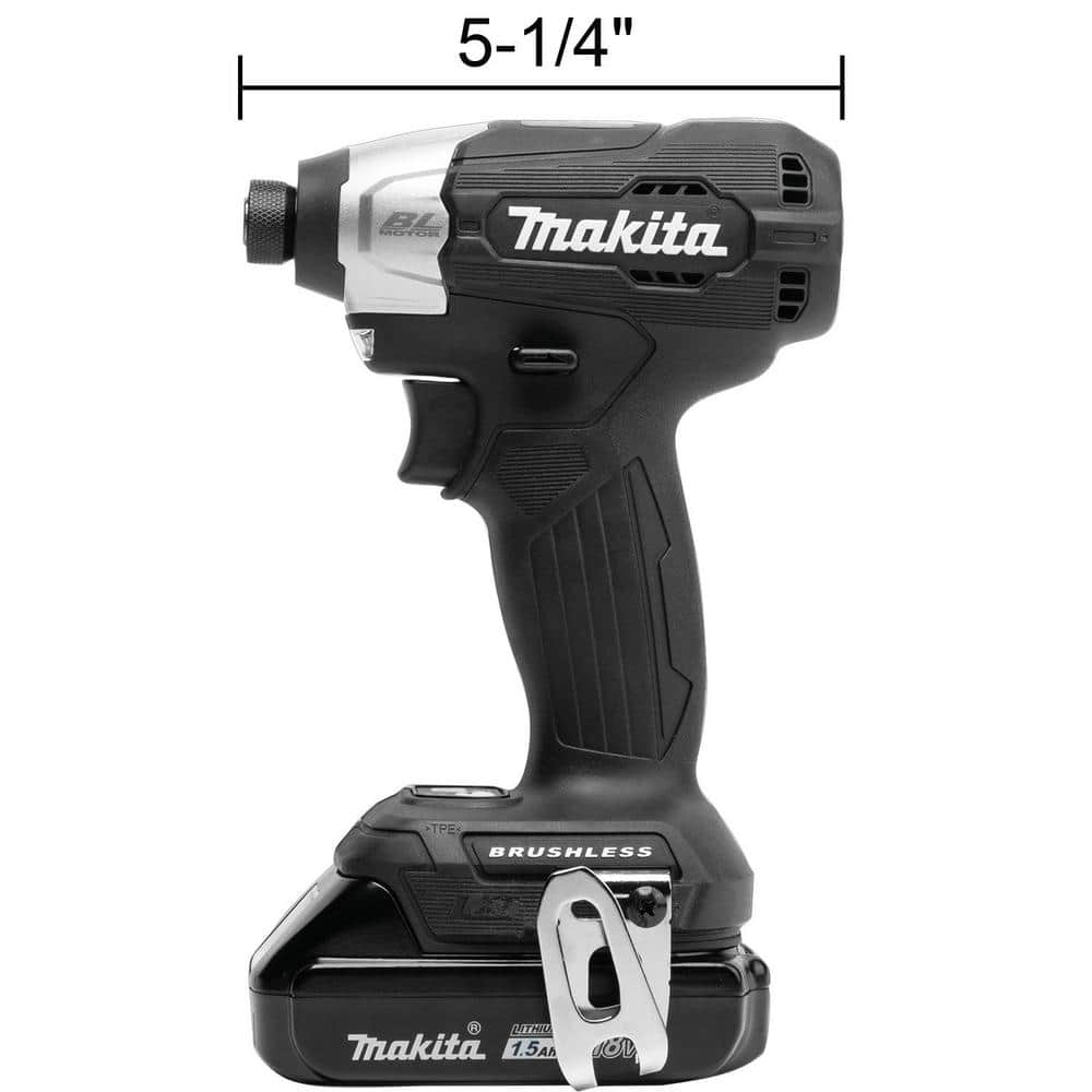 Makita 18V LXT Sub-Compact Lithium-Ion Brushless Cordless Impact Driver Kit (1.5Ah) XDT18SY1B