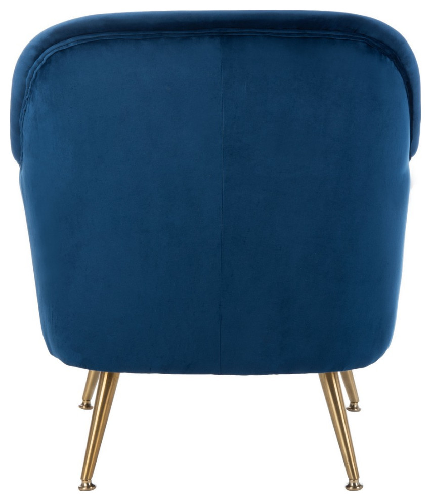 Meredith Mid Century Arm Chair Navy/Brass   Midcentury   Armchairs And Accent Chairs   by V.S.D Furniture  Houzz