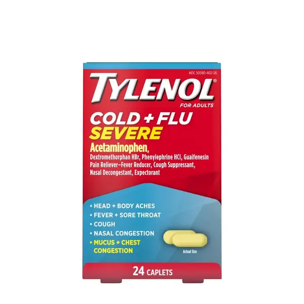 Tylenol 24-Count Cold + Flu Severe Caplets