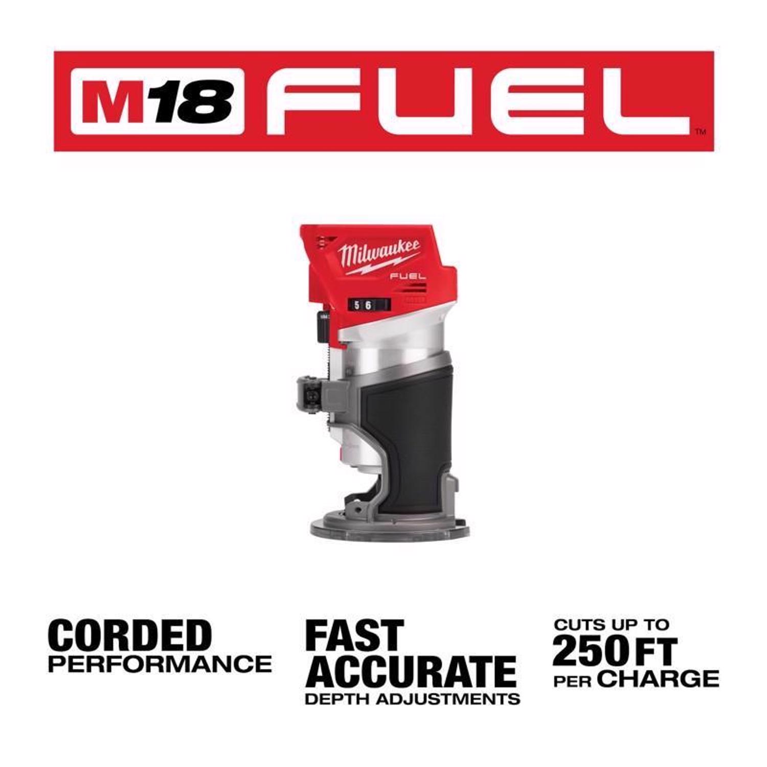 MW M18 Fuel 18 V 1.25 HP Cordless Compact Router Tool Only