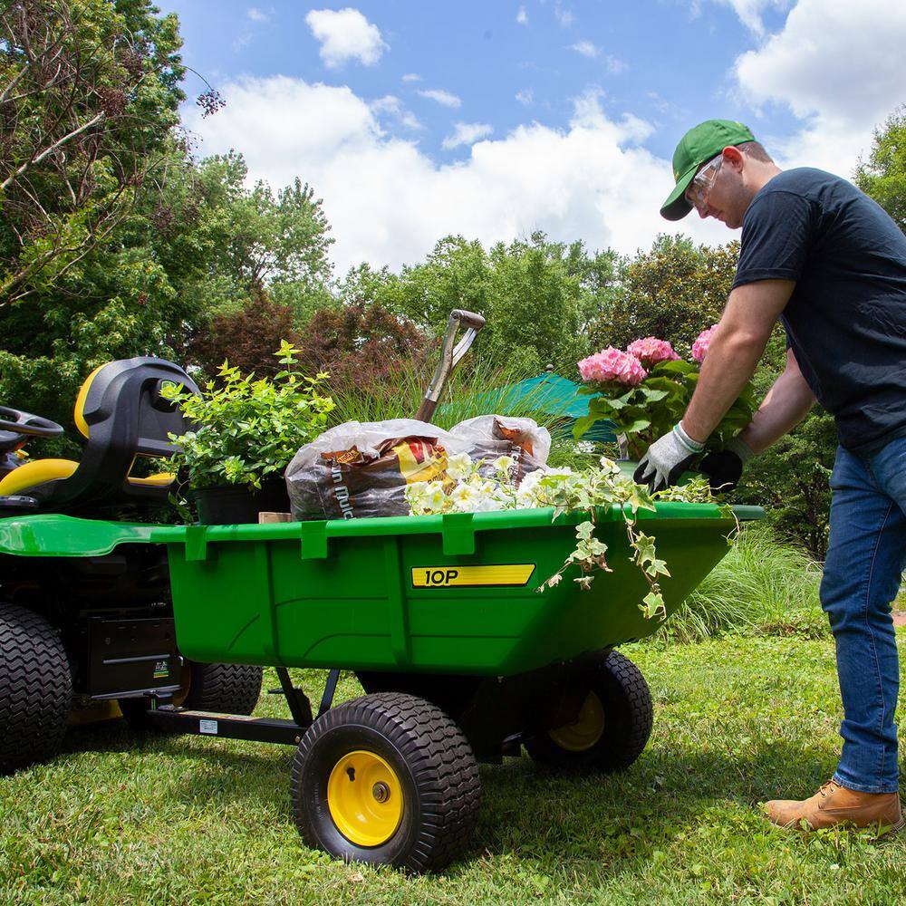 John Deere 650 lb. 10 cu. ft. Tow-Behind Poly Utility Cart PCT-100JDC