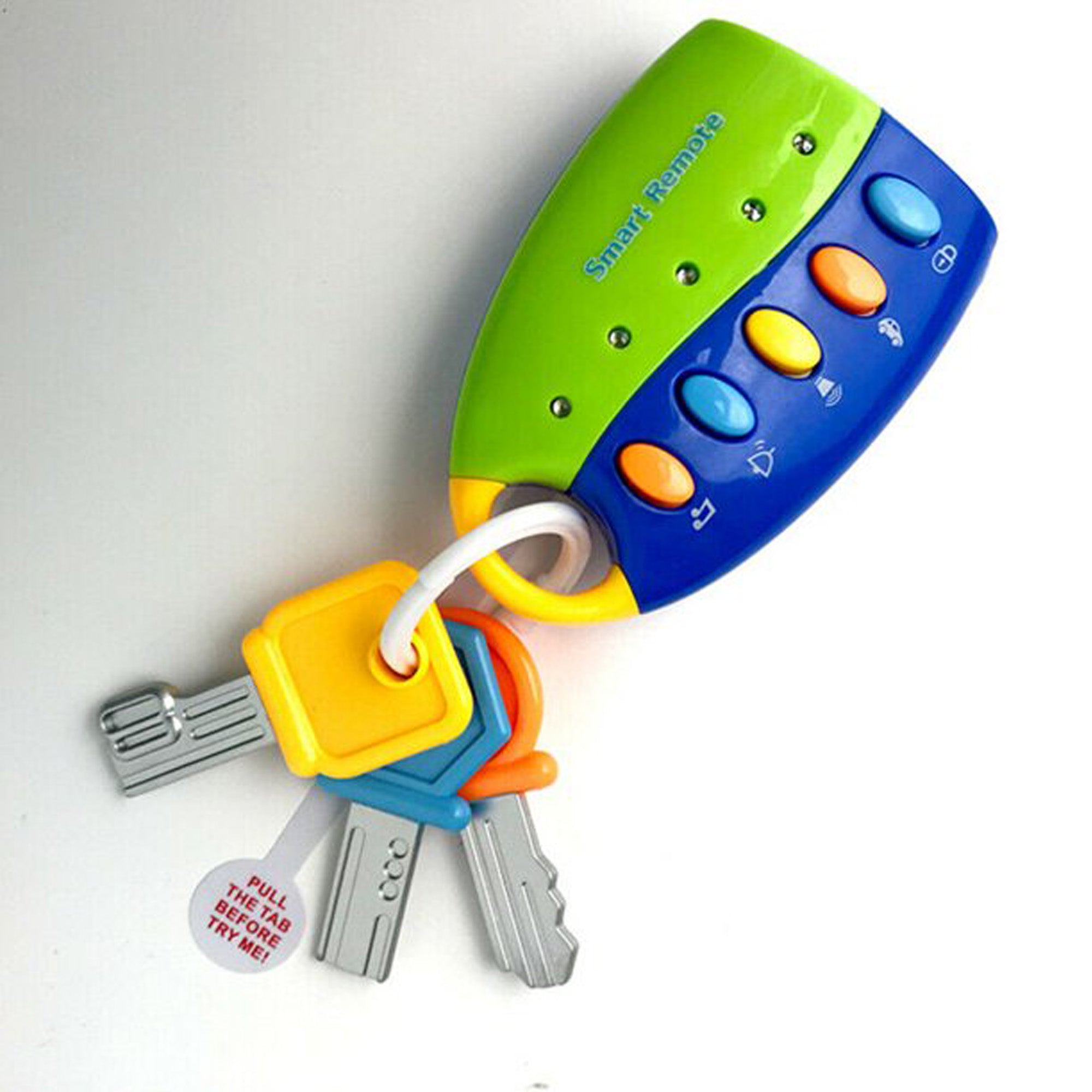 Sunisery Baby Musical Smart Remote Car Key Toy Car Voices Pretend Play Education Toys ABS Blue One Size