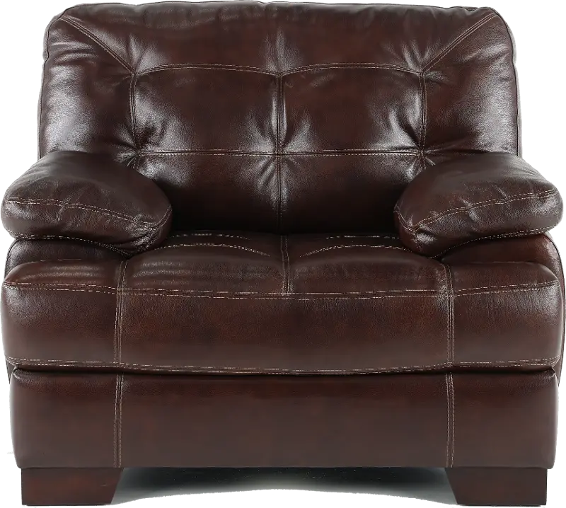 Amarillo Walnut Brown Leather Chair