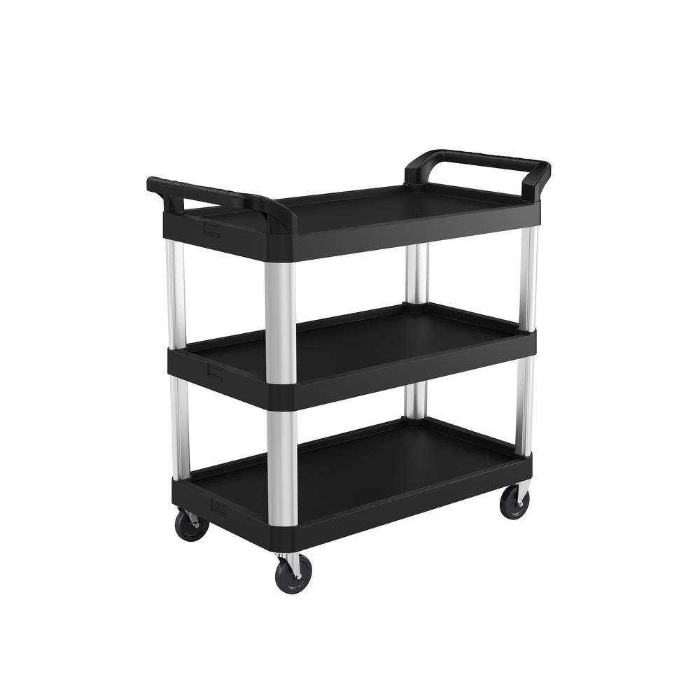 Suncast Commercial 3-Shelf Plastic Wheeled Service Cart RC2040