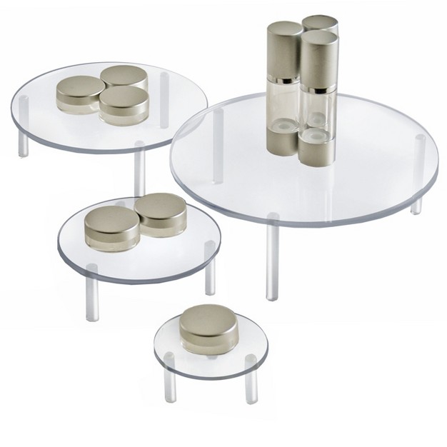 Azar Displays 4 piece Acrylic Small Round Riser Set