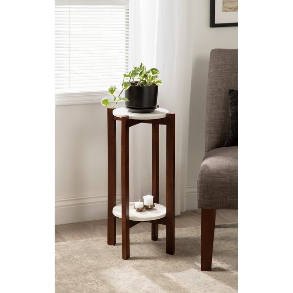 Kate and Laurel Moxley Round Wood Accent Table