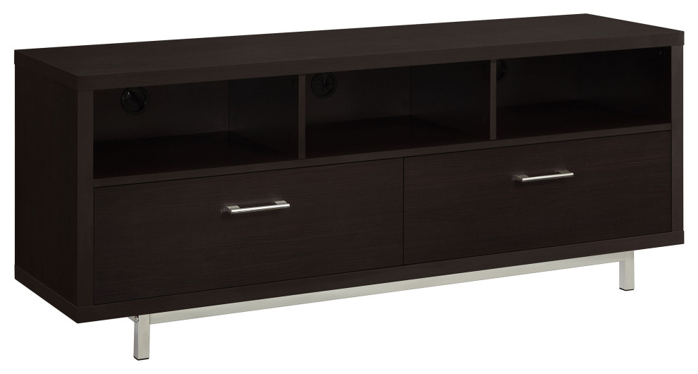 Casey 2 drawer Rectangular TV Console Cappuccino   Modern   Entertainment Centers And Tv Stands   by Modon  Houzz