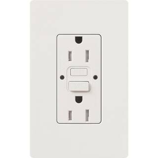 Lutron Claro 15-Amp Tamper Resistant Duplex Receptacle White (CAR-15-GFST-WH) CAR-15-GFST-WH