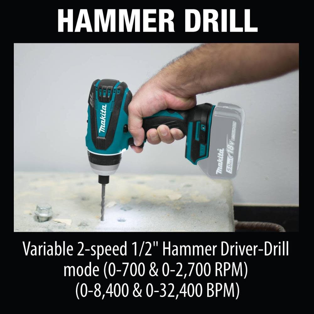 Makita 18V LXT Hybrid Impact Hammer Driver Drill Bare Tool XPT02Z from Makita