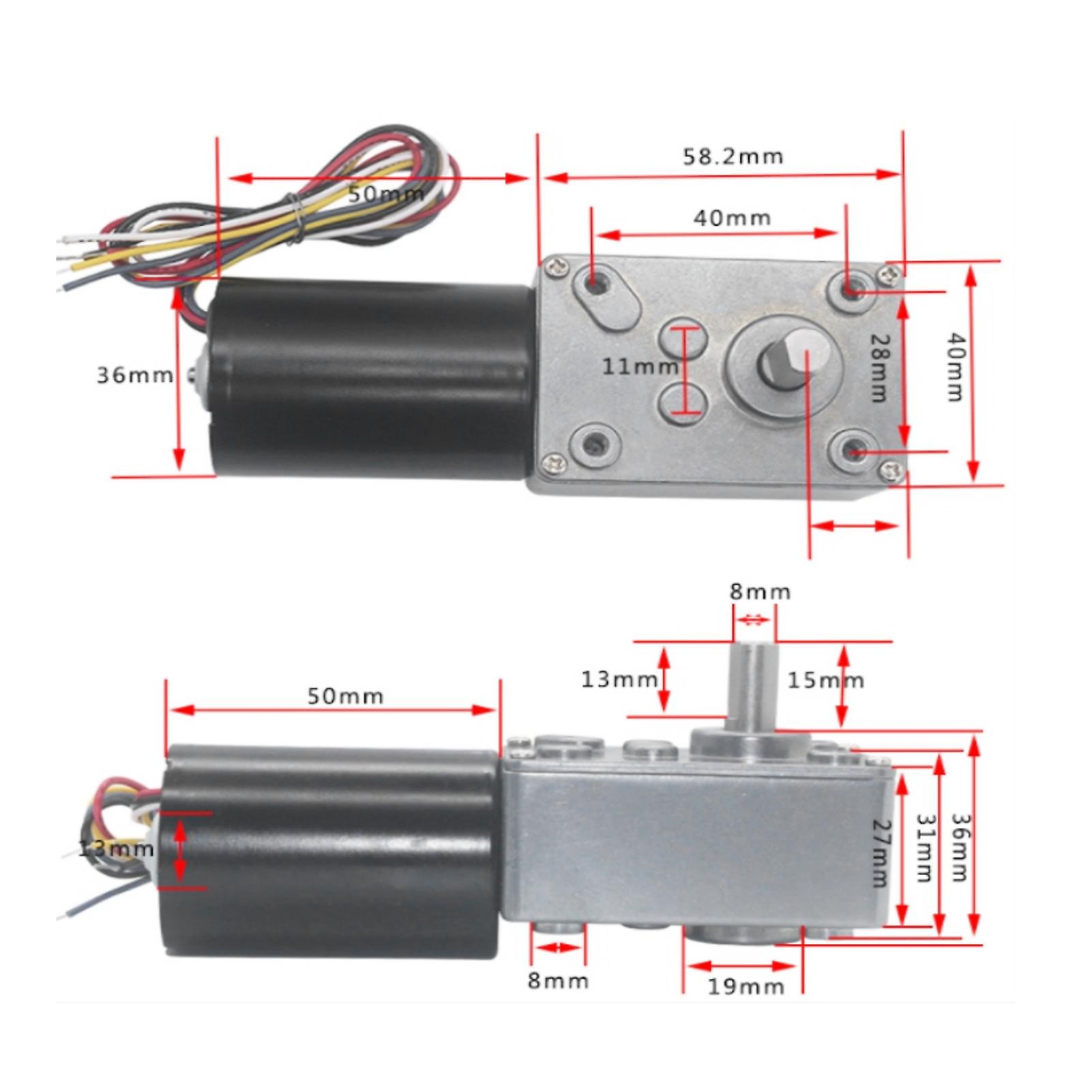 Quiet And Powerful Dc Brushless Worm Gear Motor For Efficient Turbine Operations[40rpm]