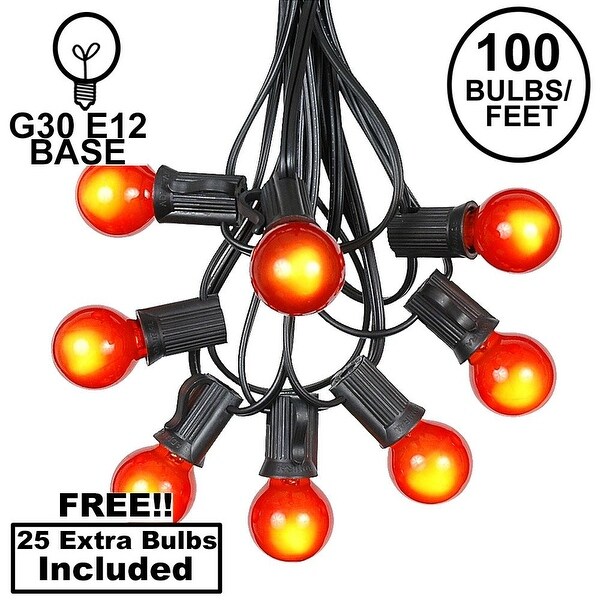 100 Foot G30 Outdoor Globe Patio String Lights