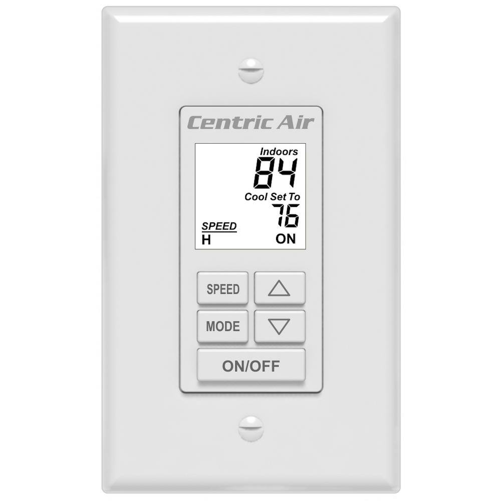 CENTRIC AIR 4.0W Whole House Fan 3921 CFM (HVI-916 Certified Airflow Rating) 2-Speed Wall Switch with TimerTemp Control R50 Damper CentricAir4.0(R50W)