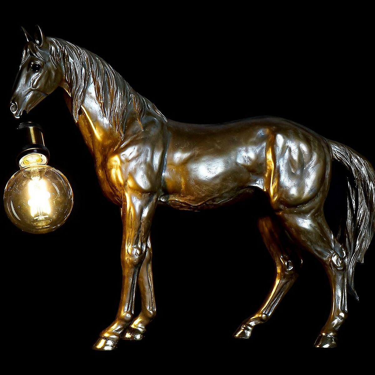 Desk lamp DKD Home Decor Resin 25W 220 V Golden Horse (59.5 x 16.5 x 47 cm)