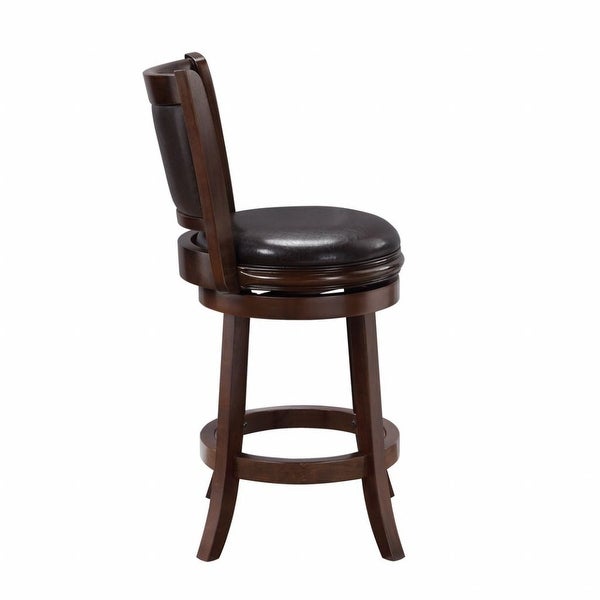 24 in. Augusta Swivel Stool Cappuccino and Dark Brown