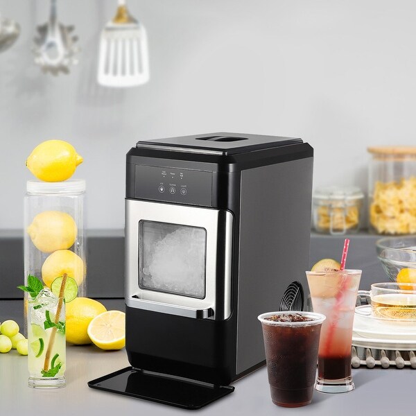 26 Lbs/24h Portable Countertop Ice Maker Machine for Crystal Ice Cubes with Ice Scoop