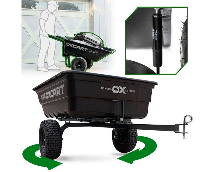 OxCart 12 cu. ft. Lift Assist  Swivel Utility Dump Cart - GTMB210224P