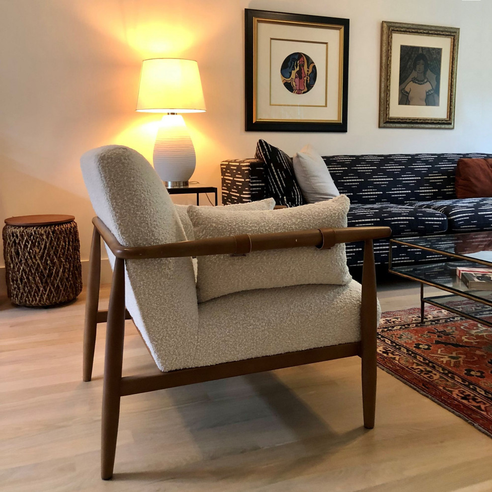 Cameron Club Chair   Cloud Boucle   Midcentury   Armchairs And Accent Chairs   by LH Imports  Houzz