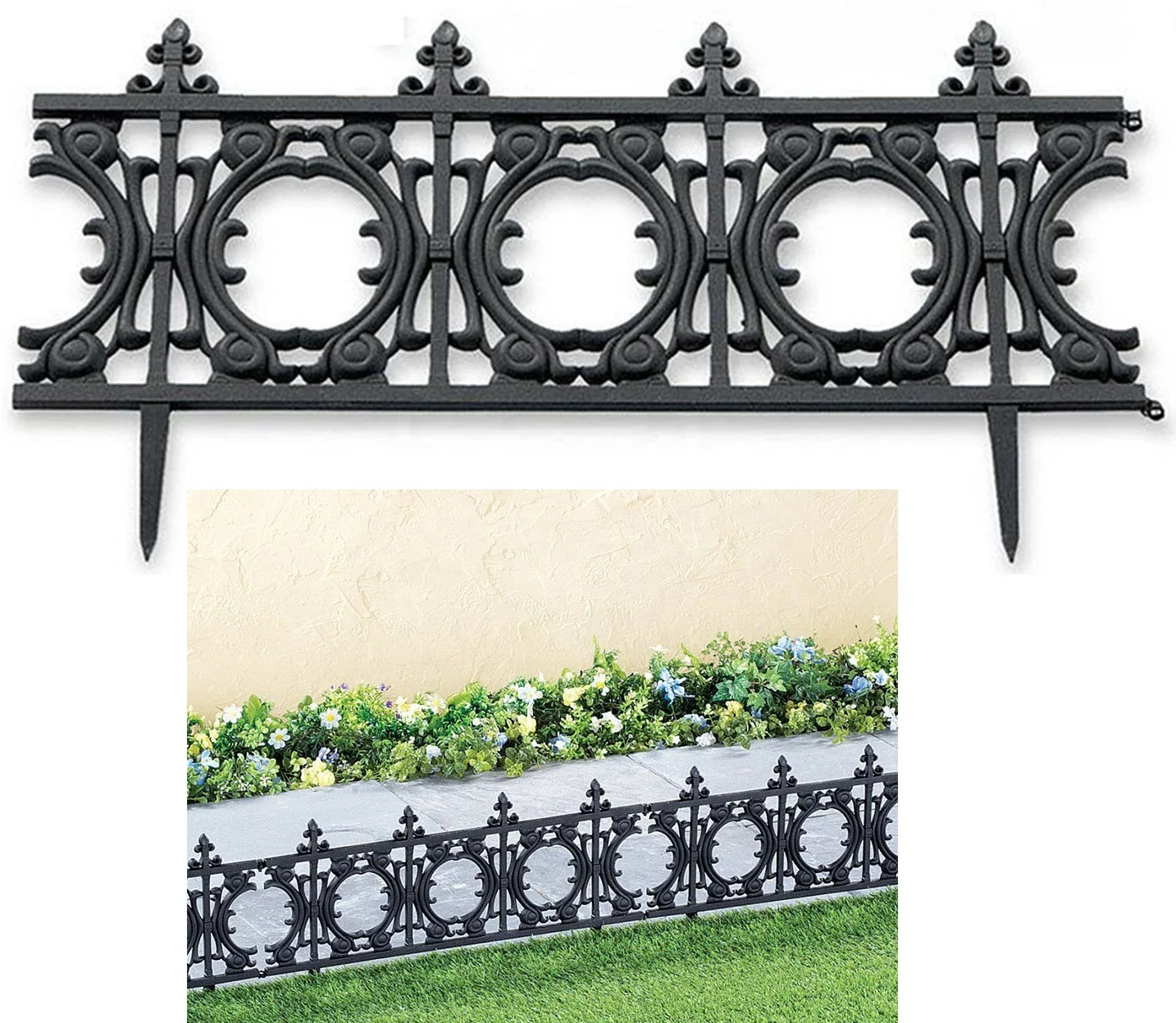 Easily install interlocking outdoor supplies garden lawn fence border edging plastic fences