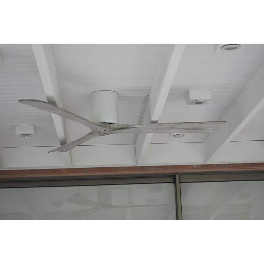 Atlas Irene 52 in IndoorOutdoor Gloss White Ceiling Fan with Remote Control and Wall Control