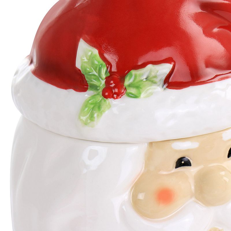 Gibson Home Joyful Santa Durastone 7.5in Cookie Jar