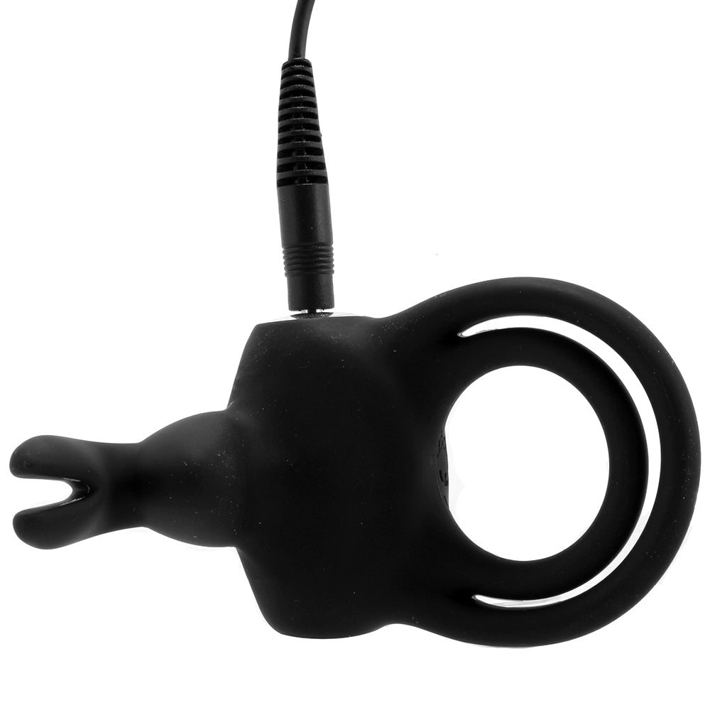 Happy Rabbit Vibrating Cock Ring in Black