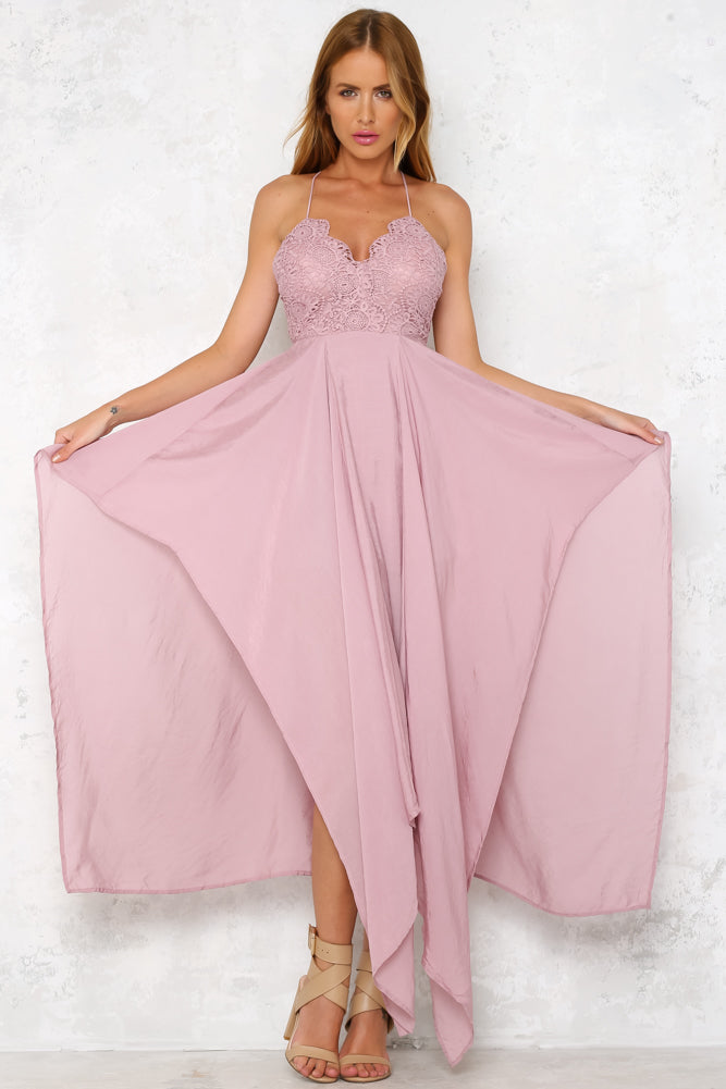 Oh Desire Maxi Dress Light Rose