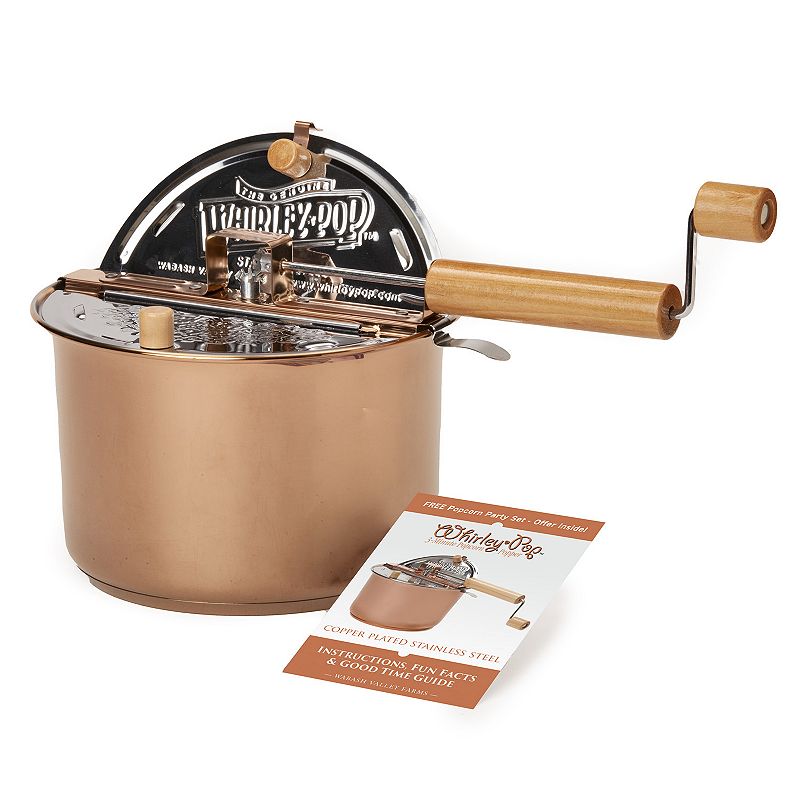 Wabash Valley Farms Sweet Times Copper-Plated Whirley-Pop Popper Set