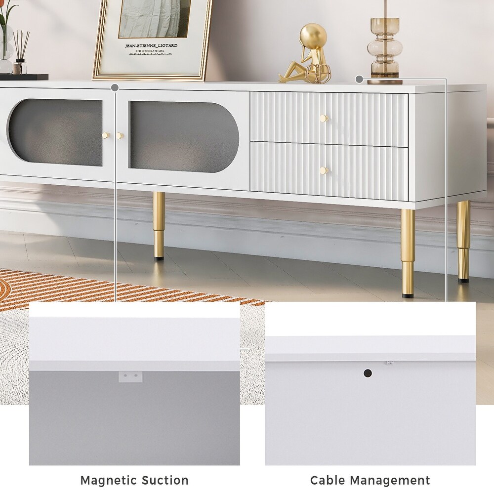 Modern TV Stand Media Console Cabinets for TVs up to 80\