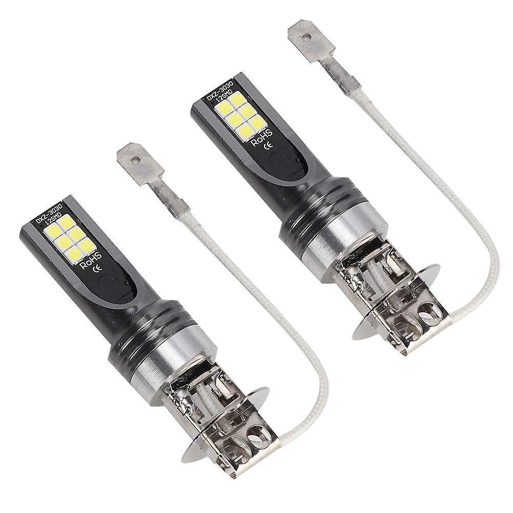 Pair 1000lm 7500k 12led White Light Bulb For Car Headlight 12v-24v 24w