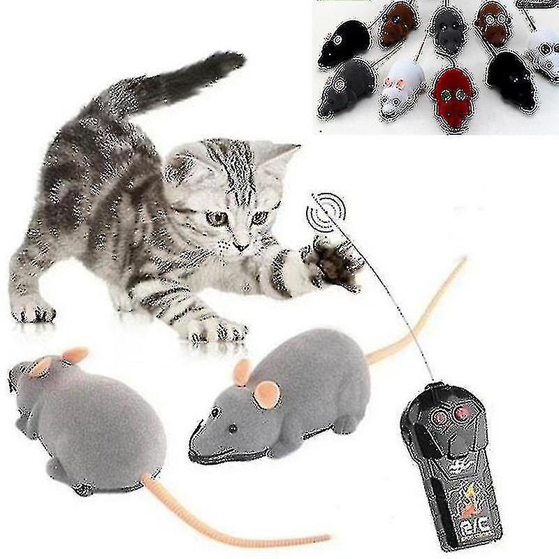 1pc Funny Remote Control Rc Rat Mouse Wireless For Cat Dog Pet Toy Novelty Gifts_