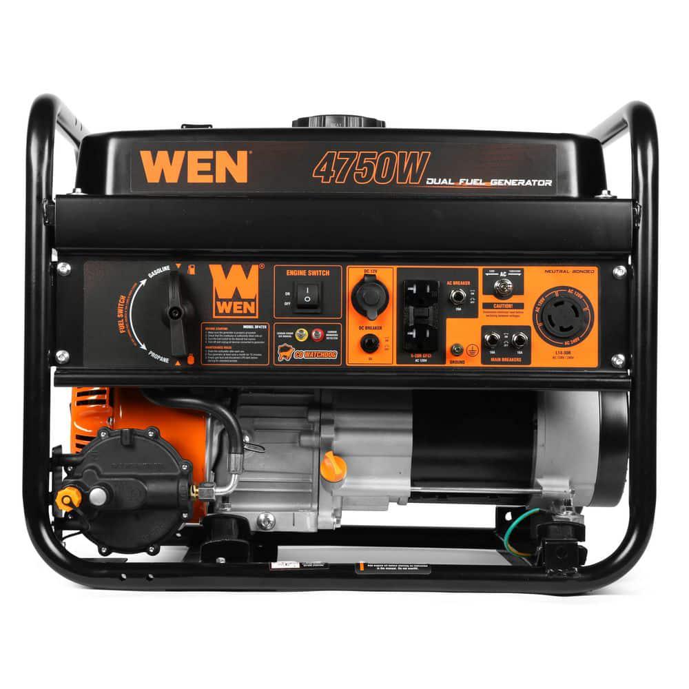 WEN 4750Watt 120Volt240Volt Dual Fuel Portable Generator with CO Shutdown Sensor