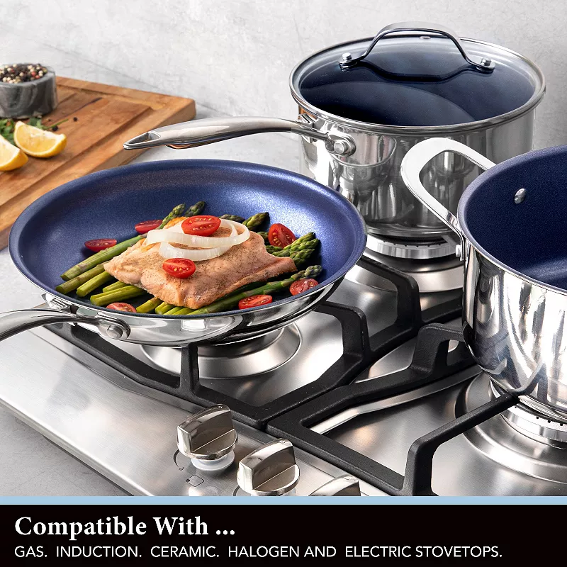 Granitestone Diamond 10-pc. Stainless Steel Nonstick Cookware Set