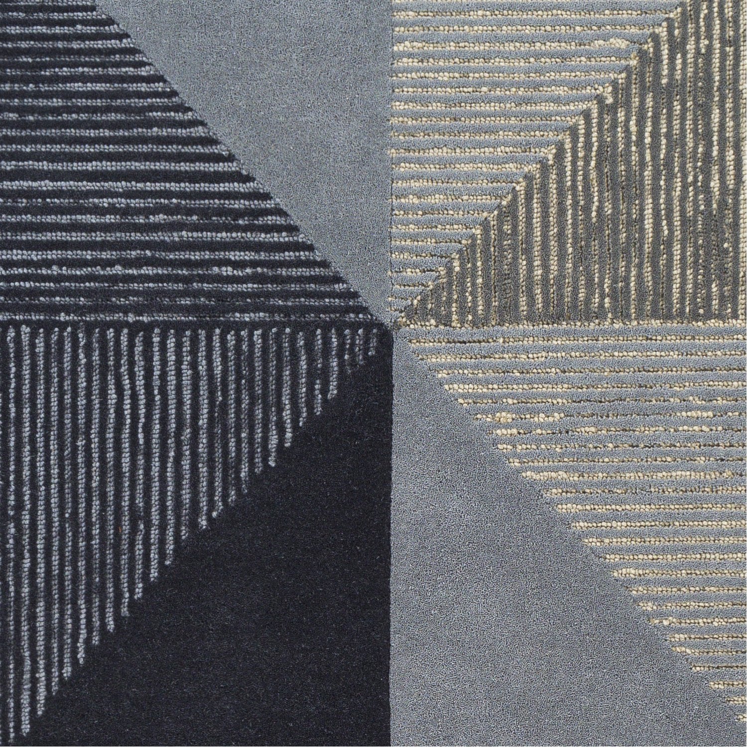 Kennedy Hand Tufted Rug in Navy, Taupe, Khaki, Charcoal, Denim