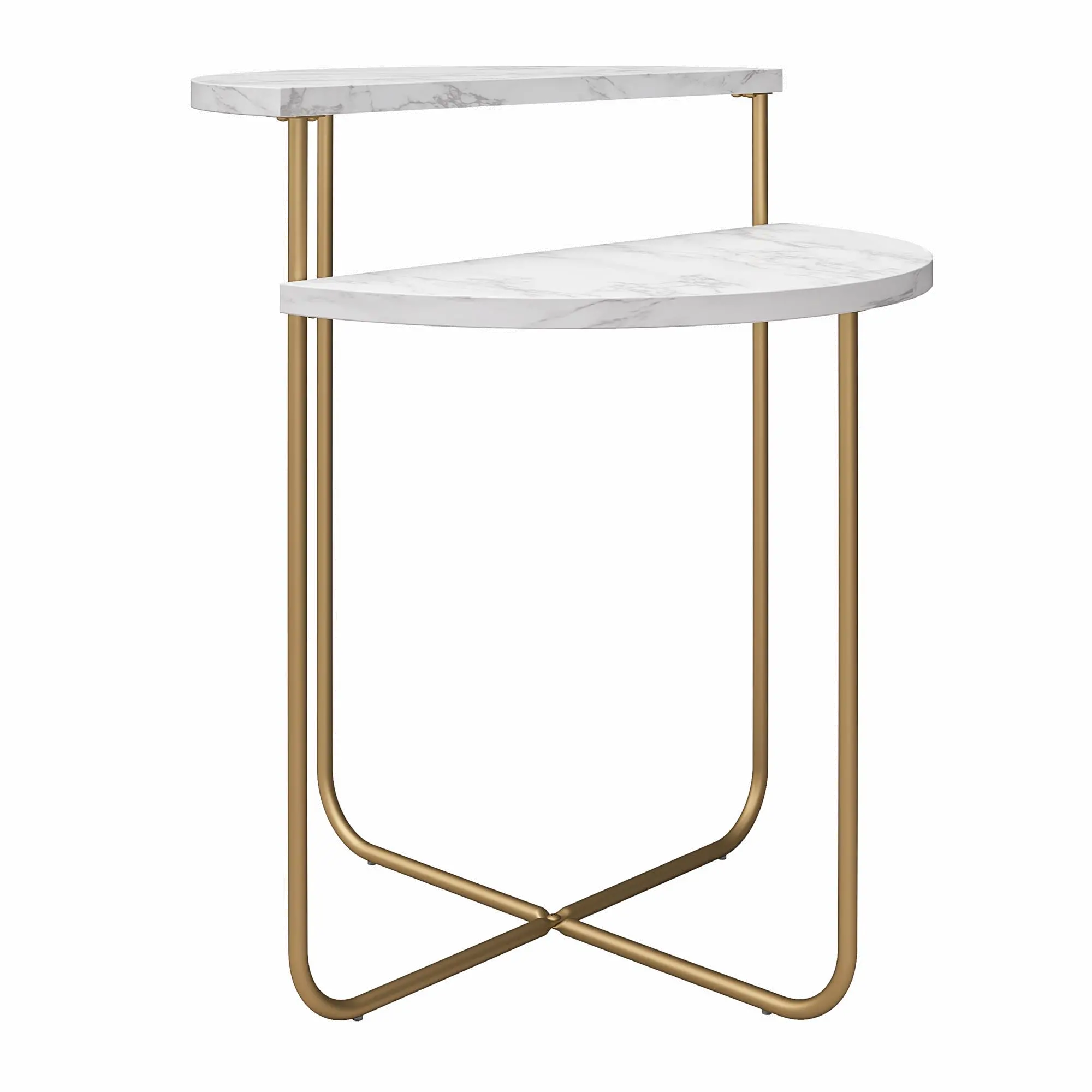 Athena White Marble End Table