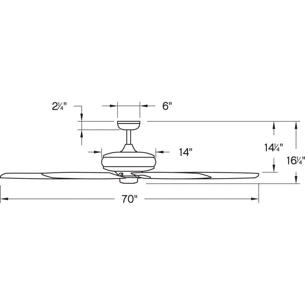 HINKLEY Tempest 70 in IndoorOutdoor Graphite Ceiling Fan with Wall Switch