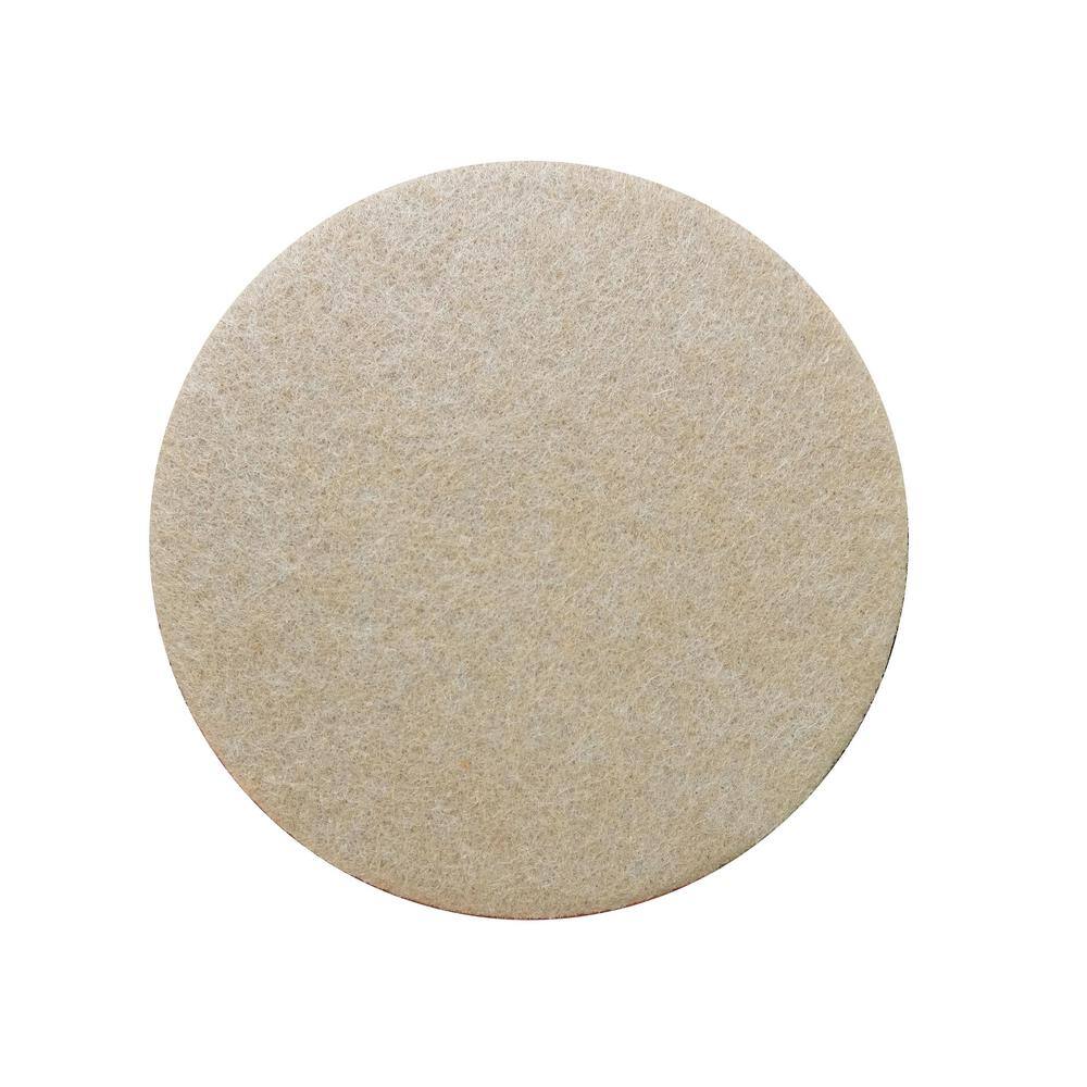 Everbilt 3-12 in. Beige Round Self-Adhesive Felt Heavy-Duty Furniture Slider Glides for Hard Floors (4-Pack) 4713444EB