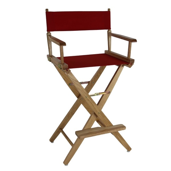 American Trails Extra-Wide 30-inch Premium American Oak Bar-Height Directors Chair