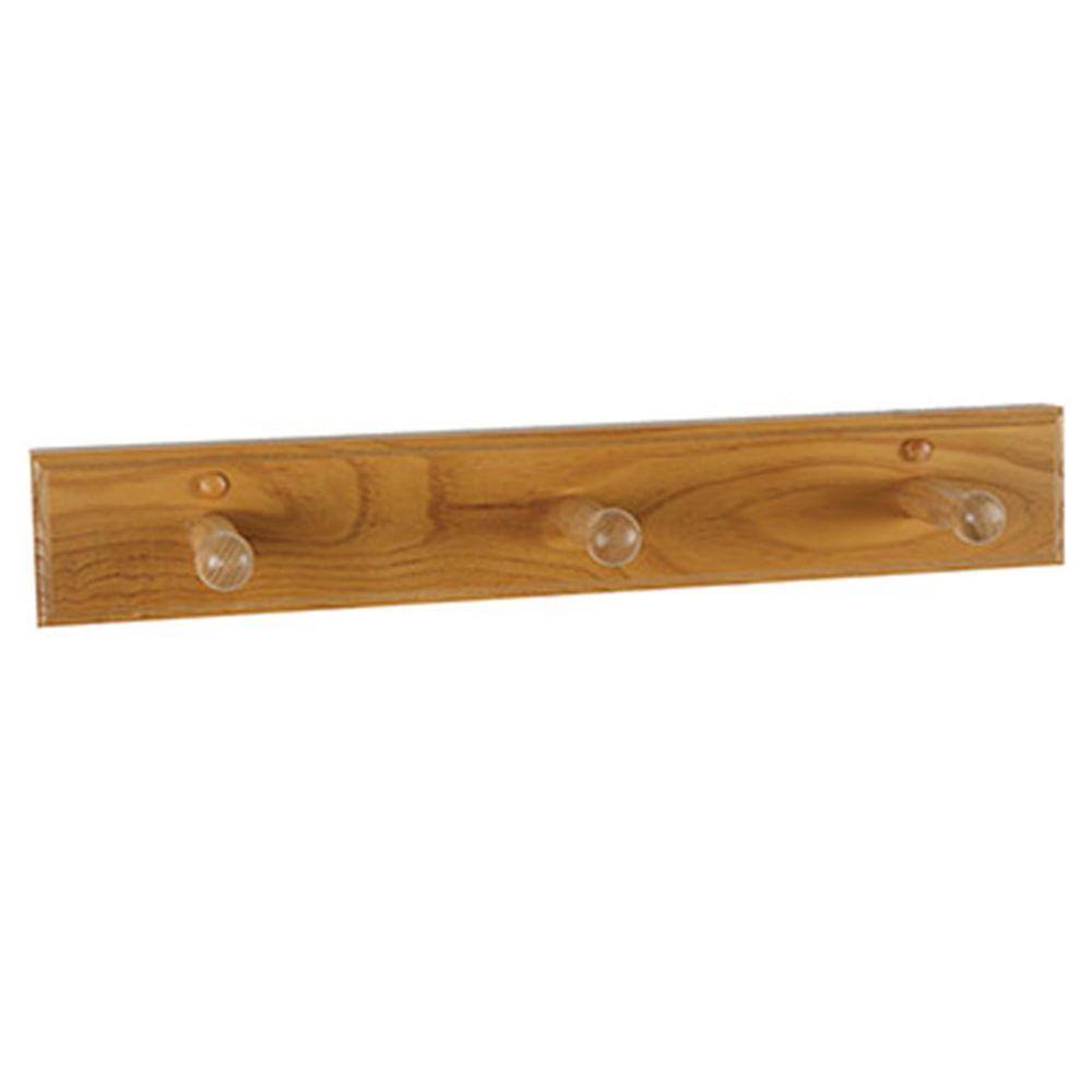 Design House Dalton Triple Robe Hook in Honey Oak 561225